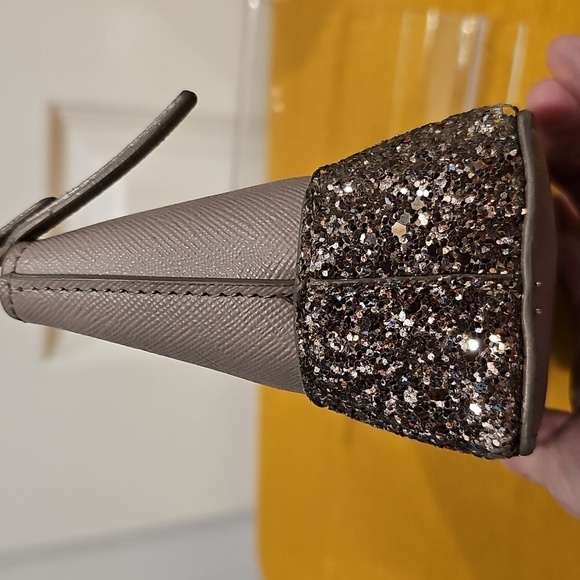 Kate Spade Little Shiloh All That Glitters Cosmetic Make-up Bag - Taupe … - Picture 5 of 12